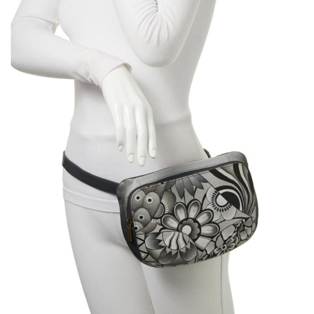 🛍️ Anuschka Hand-Painted Leather Belt Bag